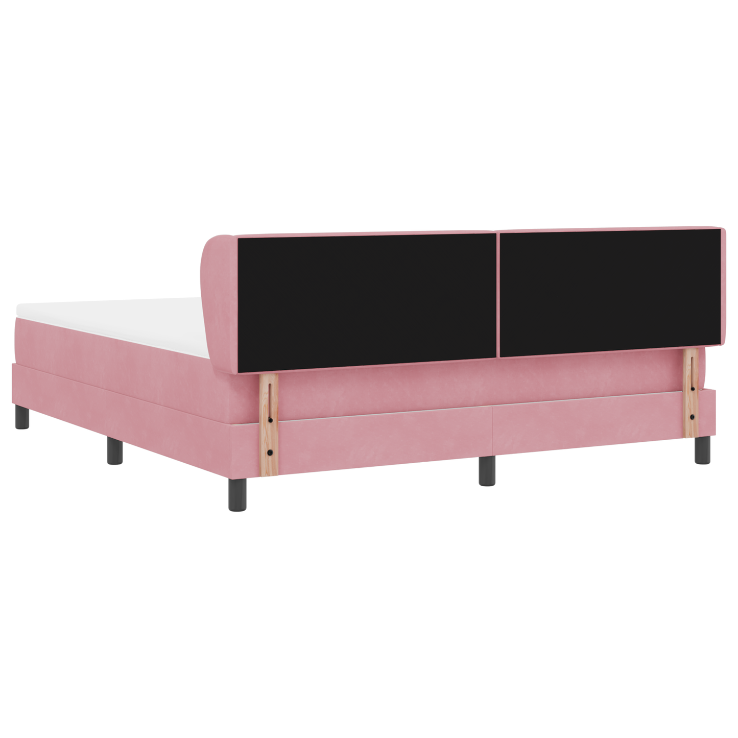 Box Spring Bed met Matras Roze 180x200 cm Fluweel