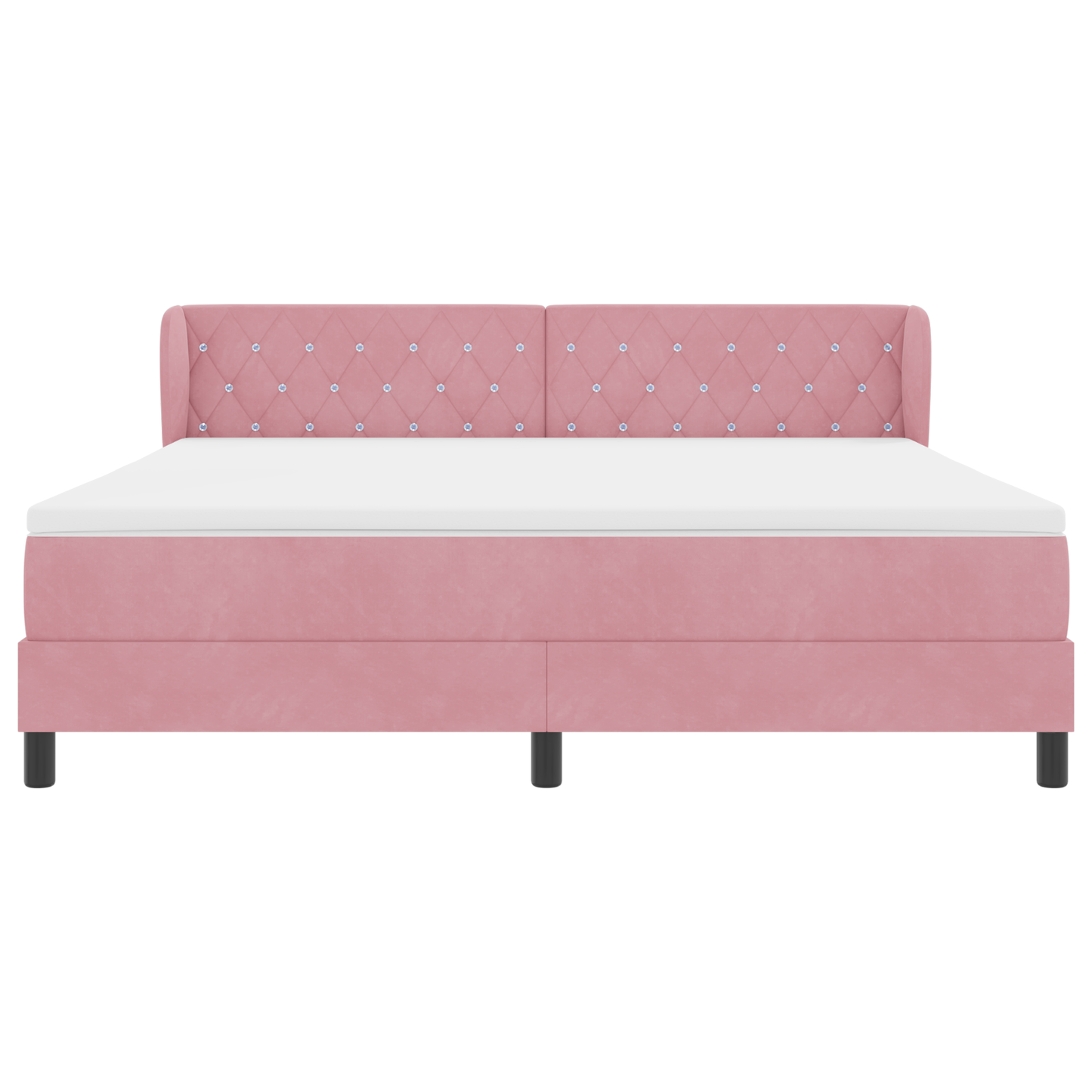 Box Spring Bed met Matras Roze 180x200 cm Fluweel