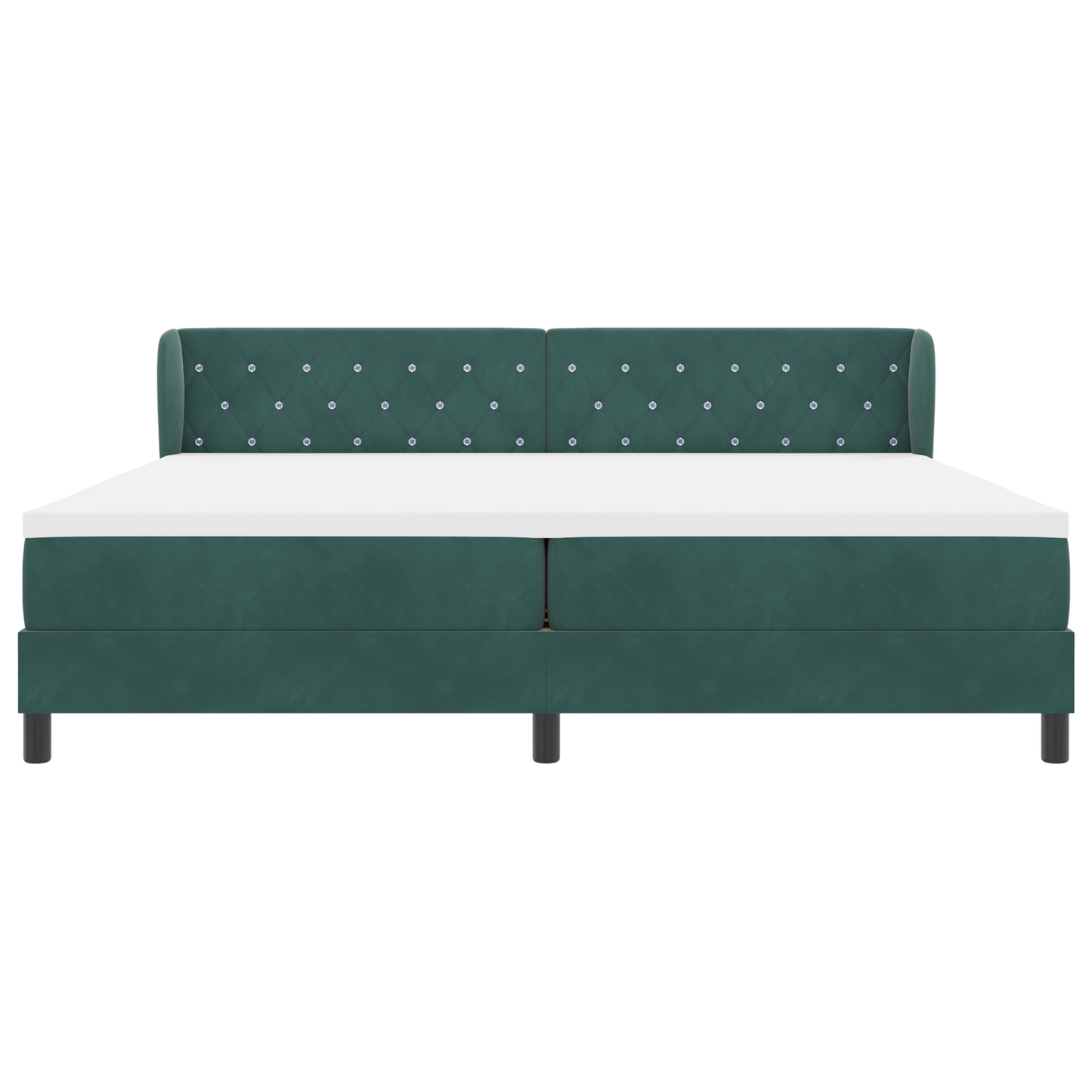 Boxspringbed met matras fluweeldonkergroen 200x200 cm
