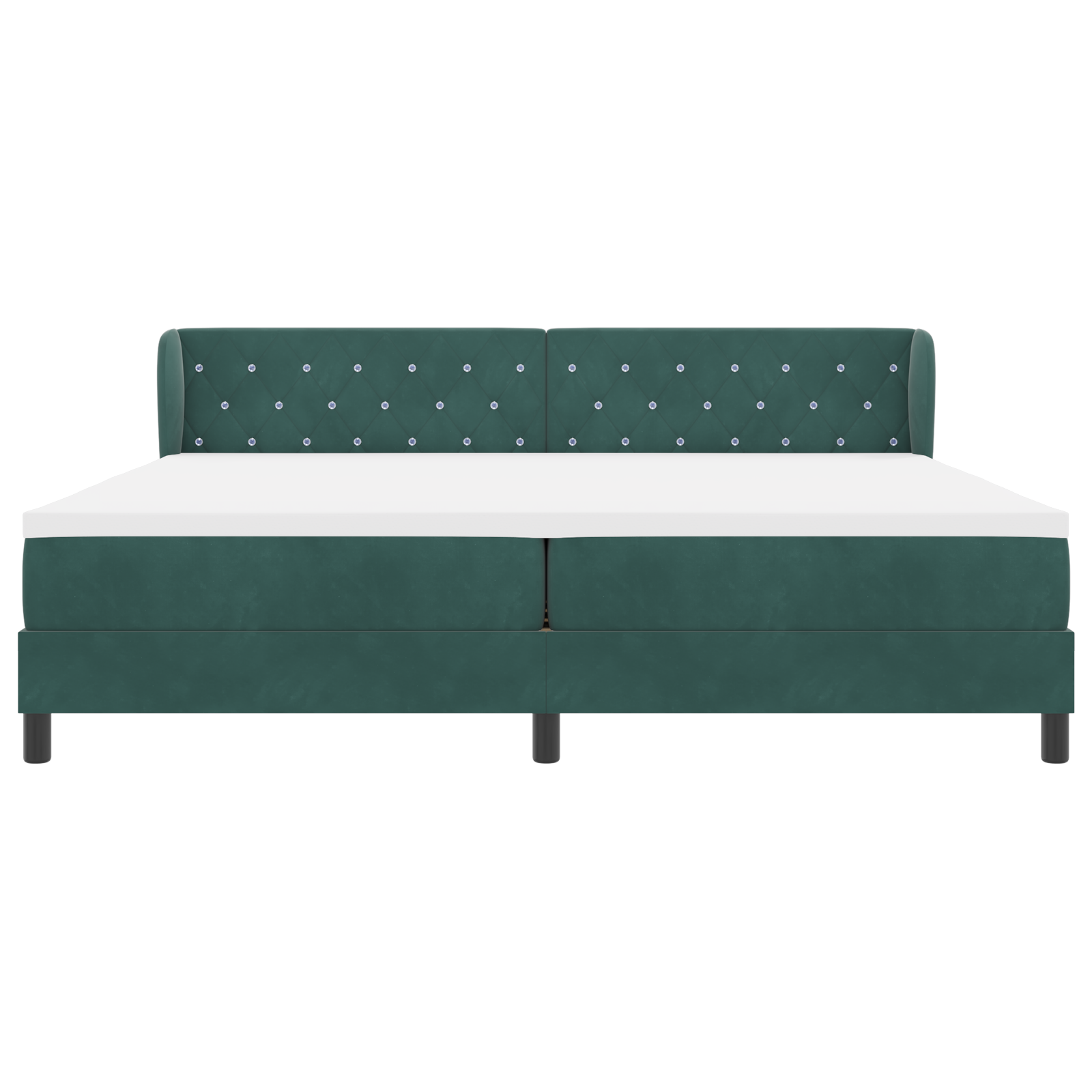 Boxspringbed met matras fluweeldonkergroen 200x200 cm