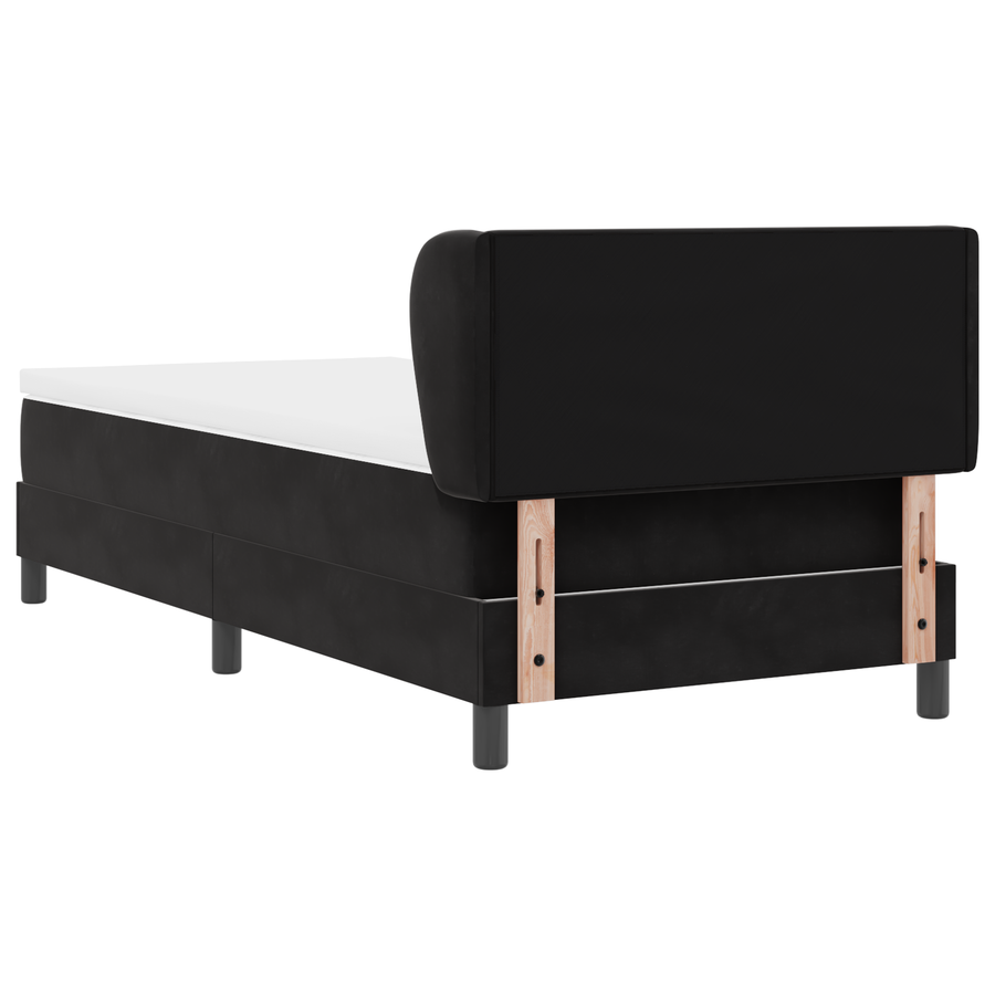 Boxspringbed met matras fluweel zwart 80x200 cm
