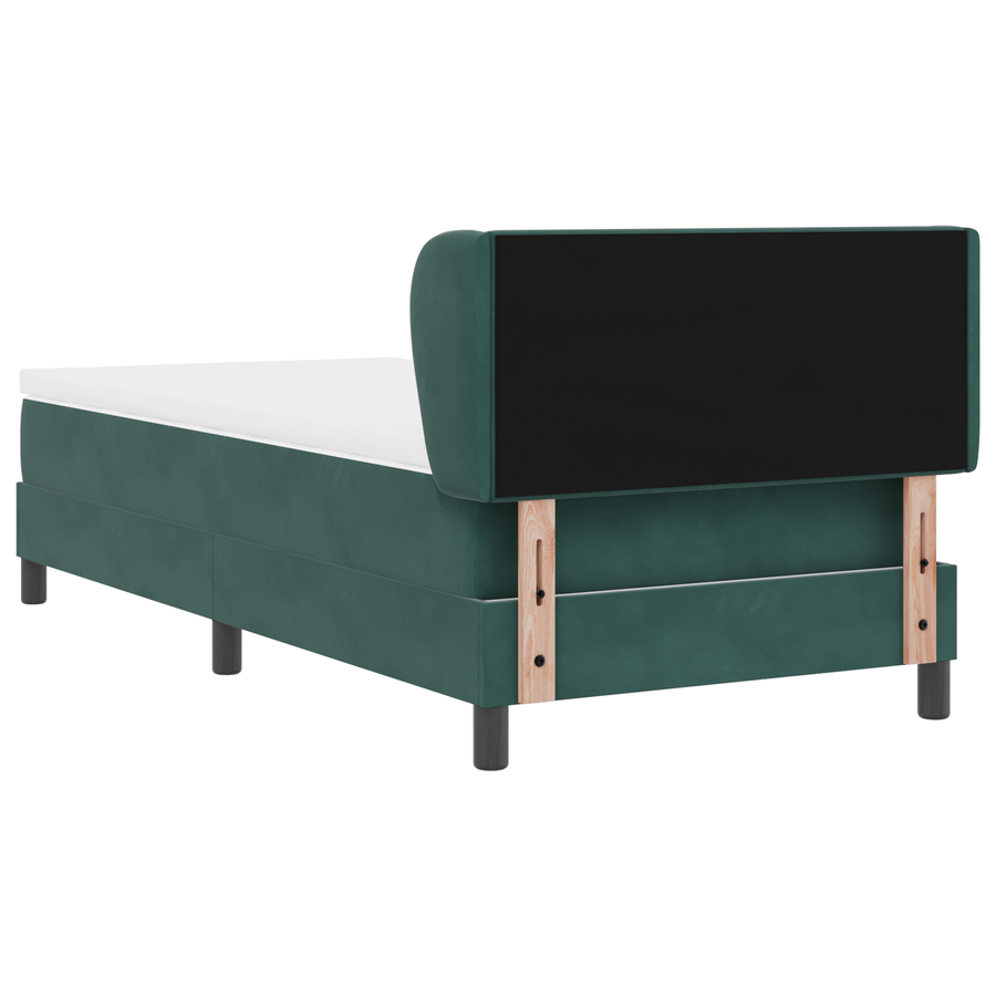 Boxspringbed met matras fluweel donkergroen 100x200 cm