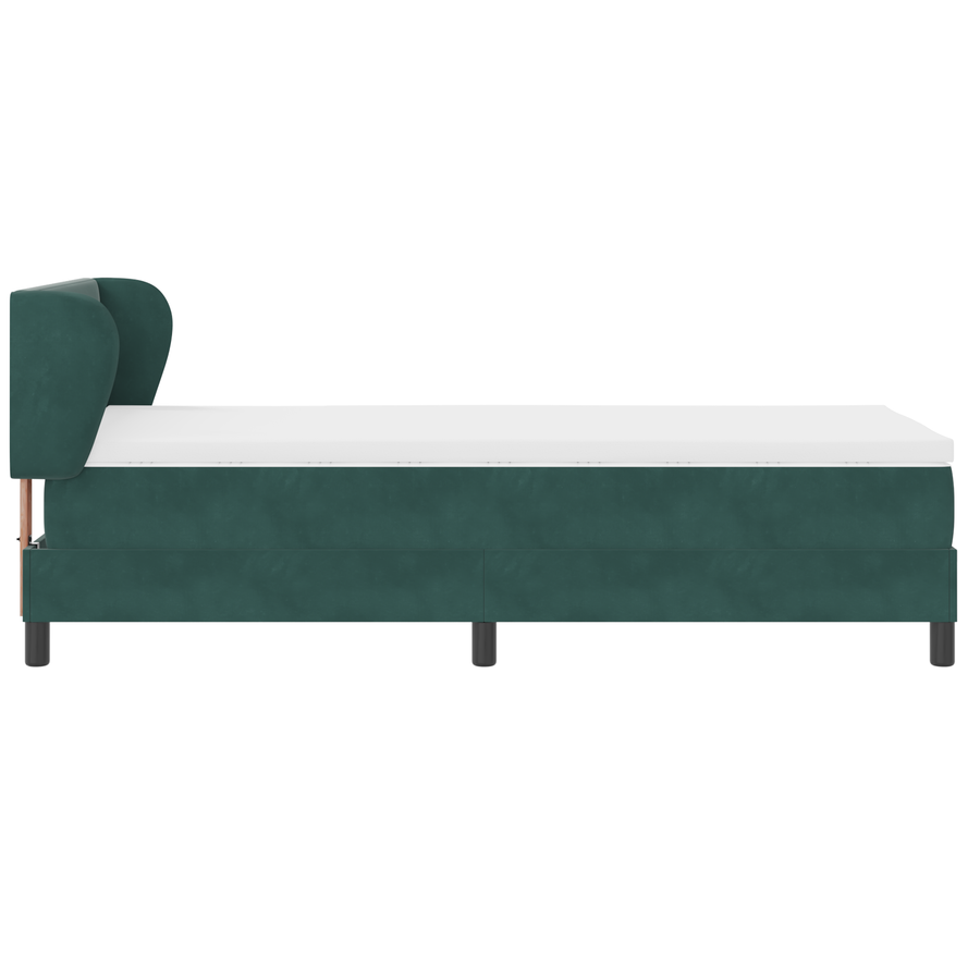 Boxspringbed met matras fluweel donkergroen 100x200 cm