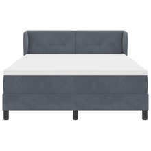 Boxspringbed met matras fluweel donkergrijs 160x200 cm