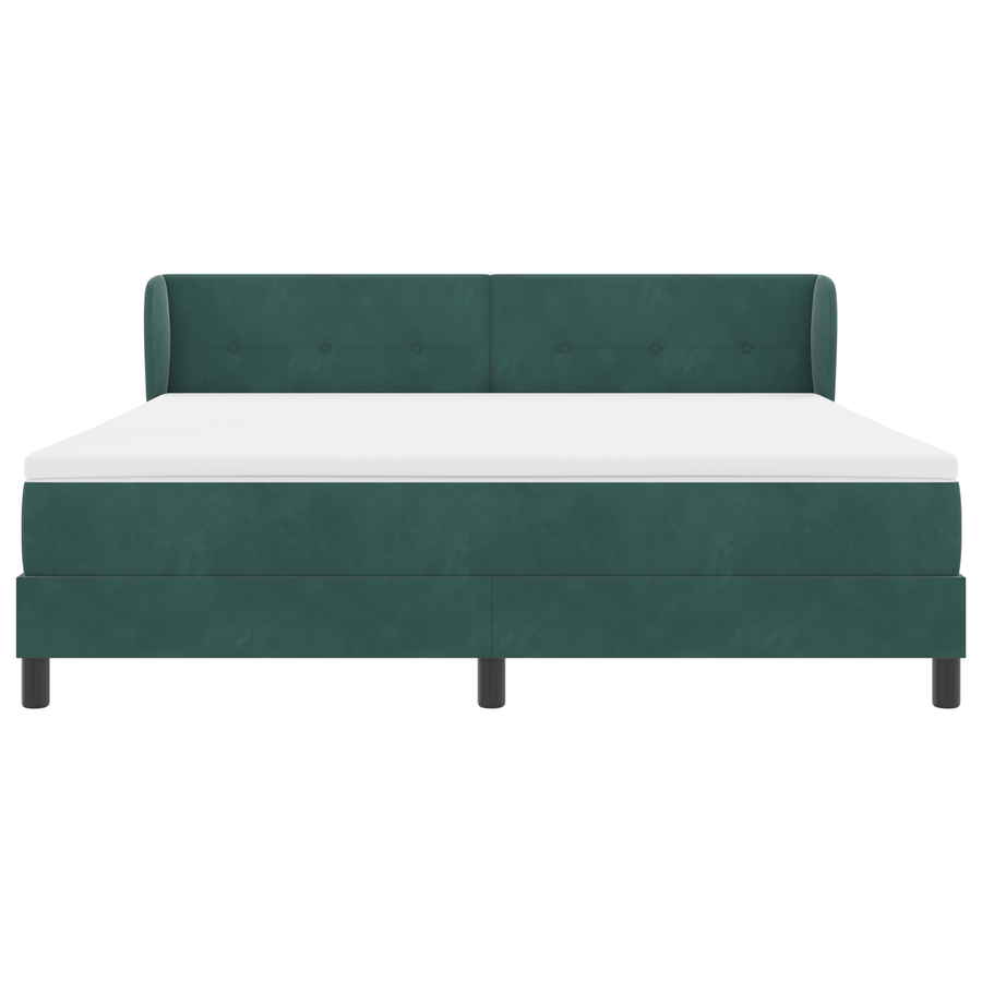 Boxspringbed met matras fluweel donkergroen 180x200 cm