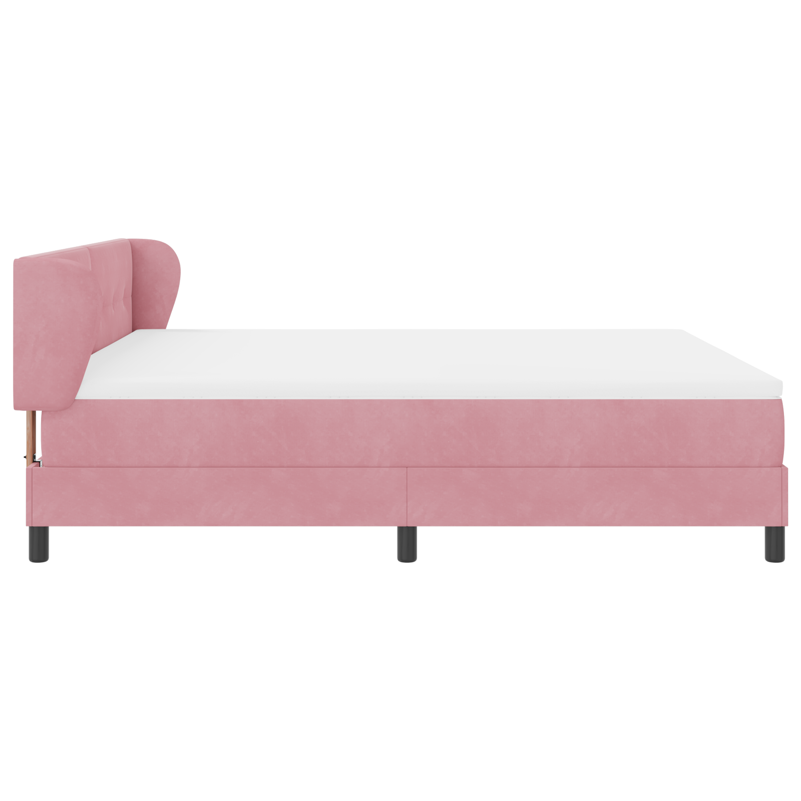 Boxspringbed met matras fluweel roze 180x200 cm