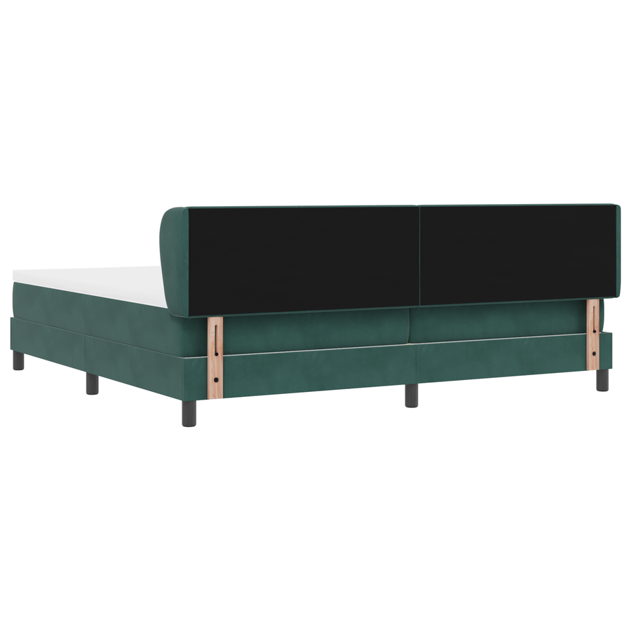 Boxspringbed met matras fluweel donkergroen 200x200 cm
