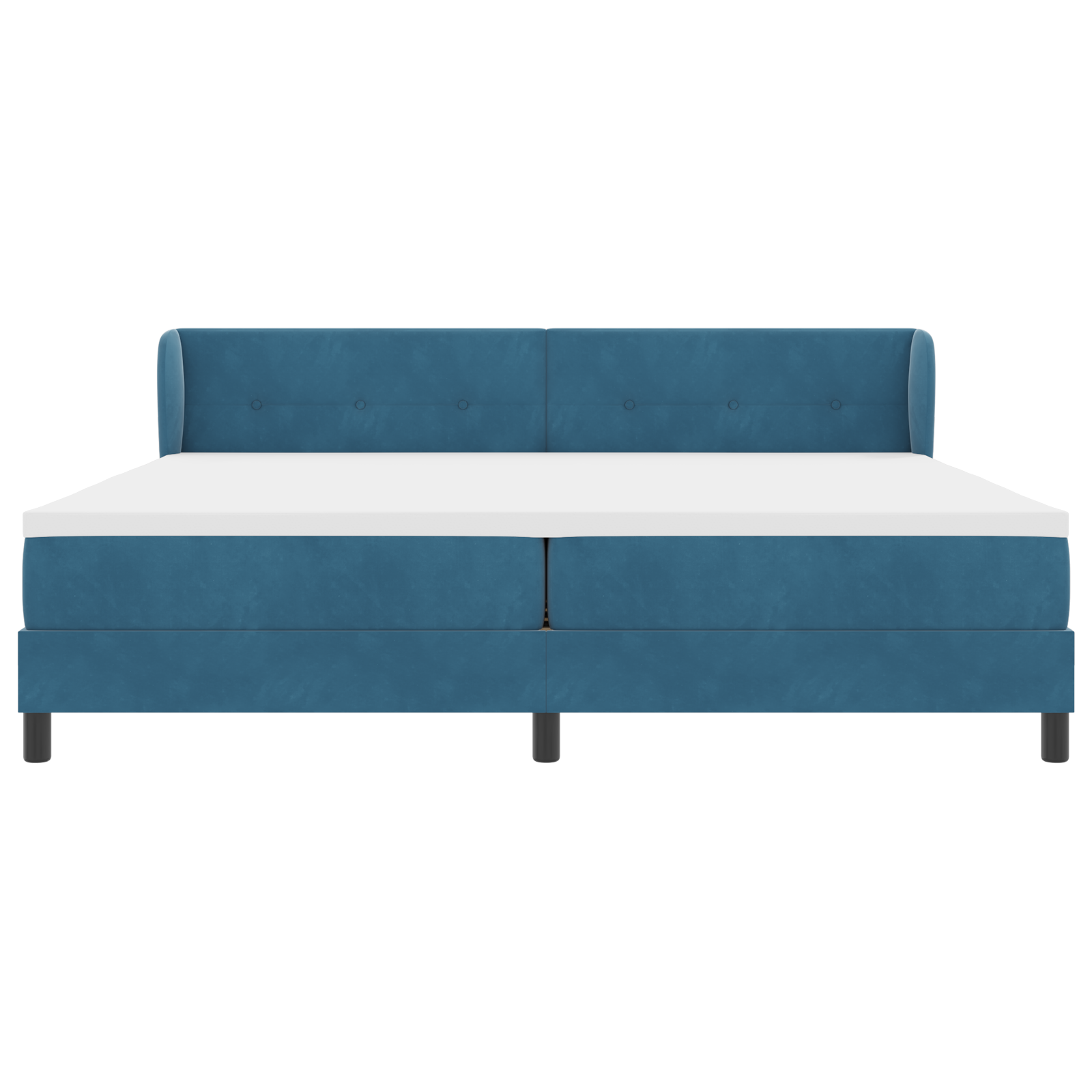 Boxspringbed met matras fluweel donkerblauw 200x200 cm