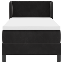 Boxspringbed met matras fluweel zwart 80x200 cm