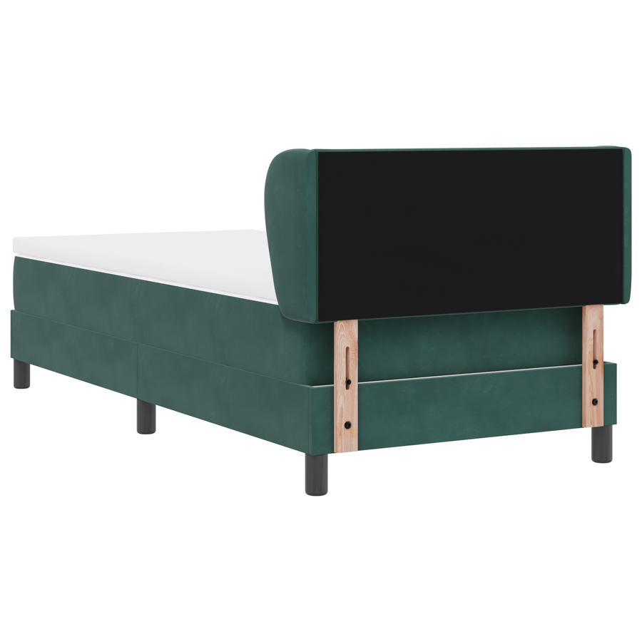 Boxspringbed met matras fluweel donkergroen 90x200 cm