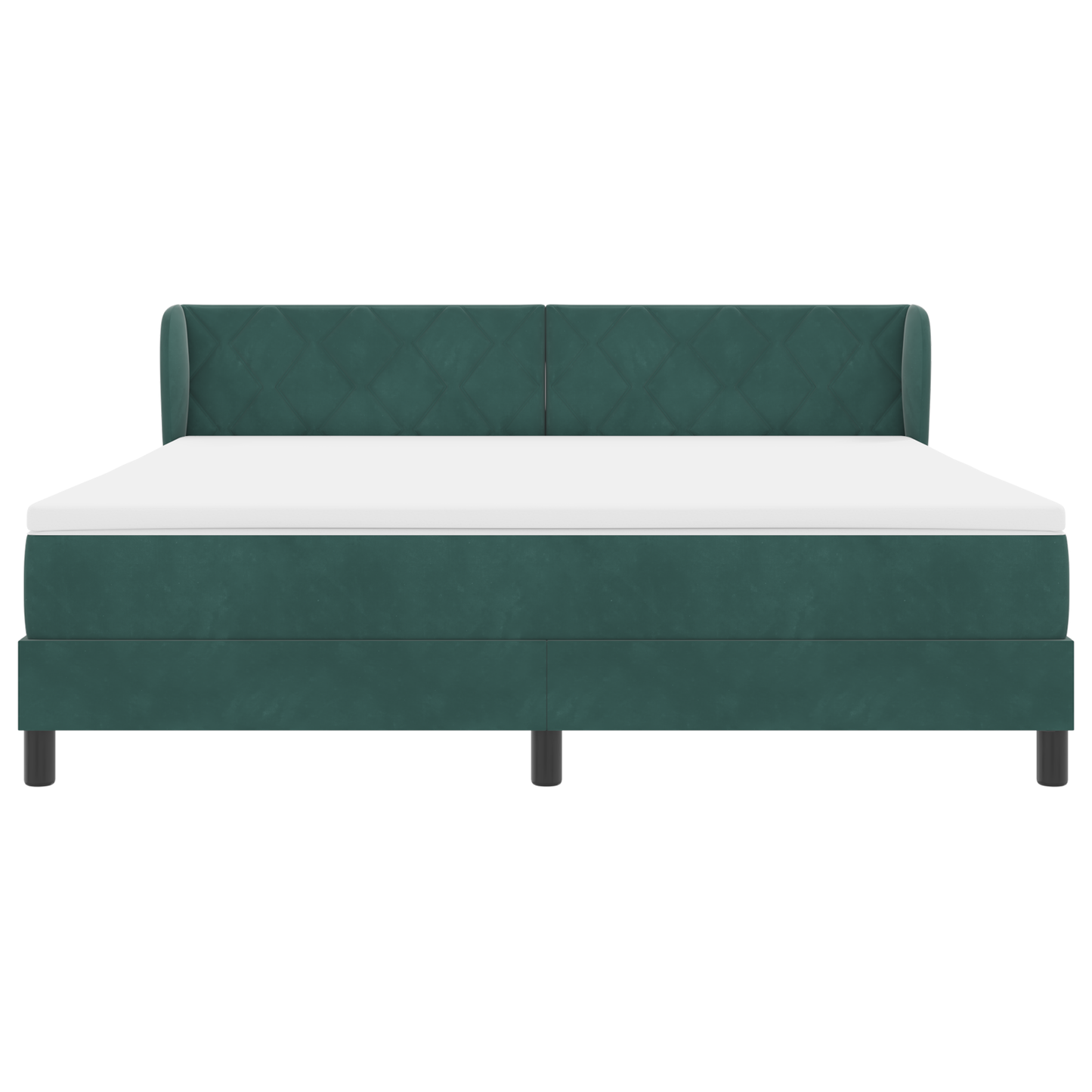 Boxspringbed met matras fluweel donkergroen 180x200 cm