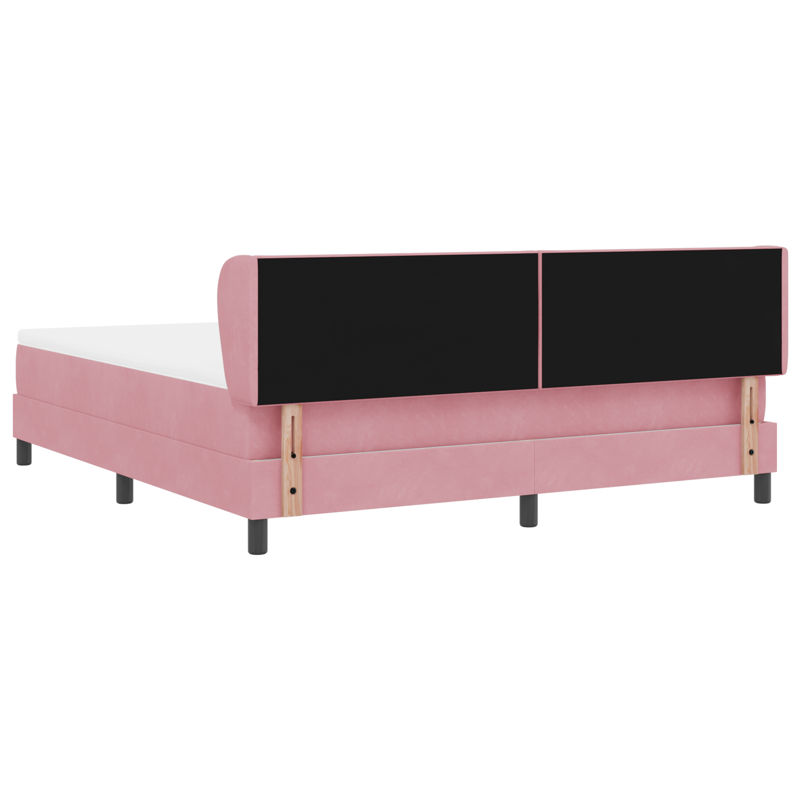 Boxspringbed met matras fluweel roze 180x200 cm
