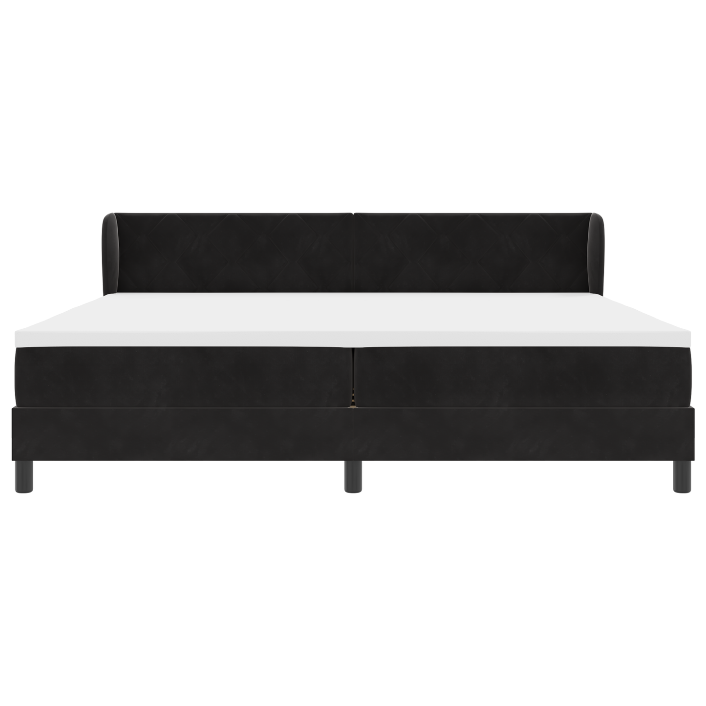 Boxspringbed met matras fluweel zwart 200x200 cm