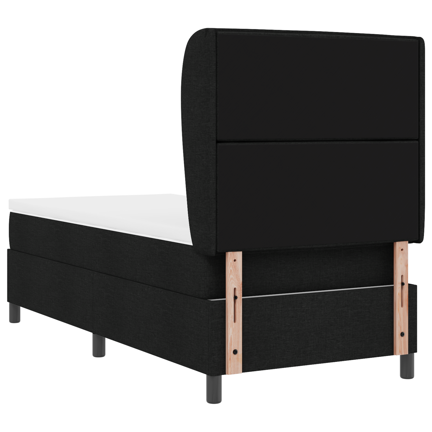 Boxspringbed met matras stof zwart 90x190 cm