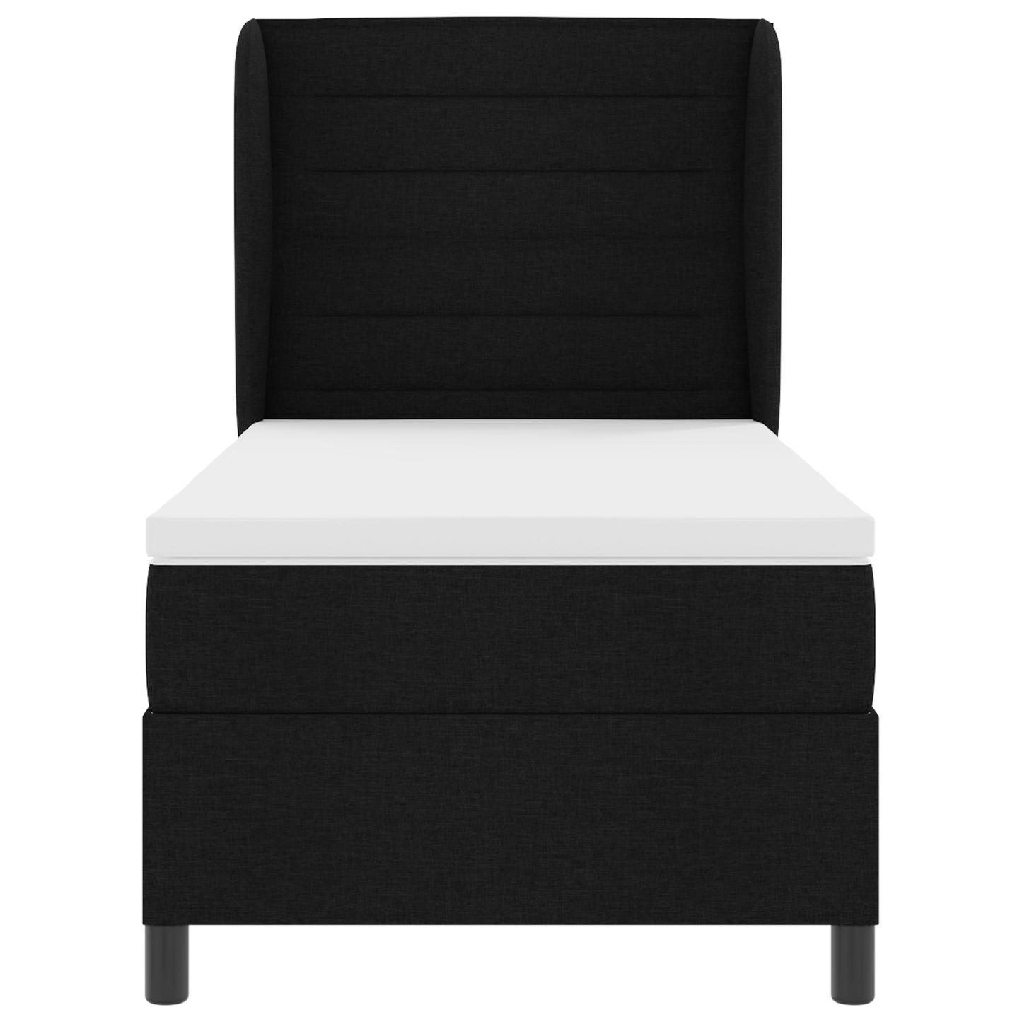 Boxspringbed met matras stof zwart 90x190 cm