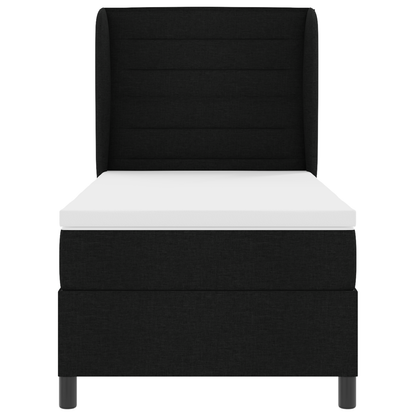 Boxspringbed met matras stof zwart 90x190 cm