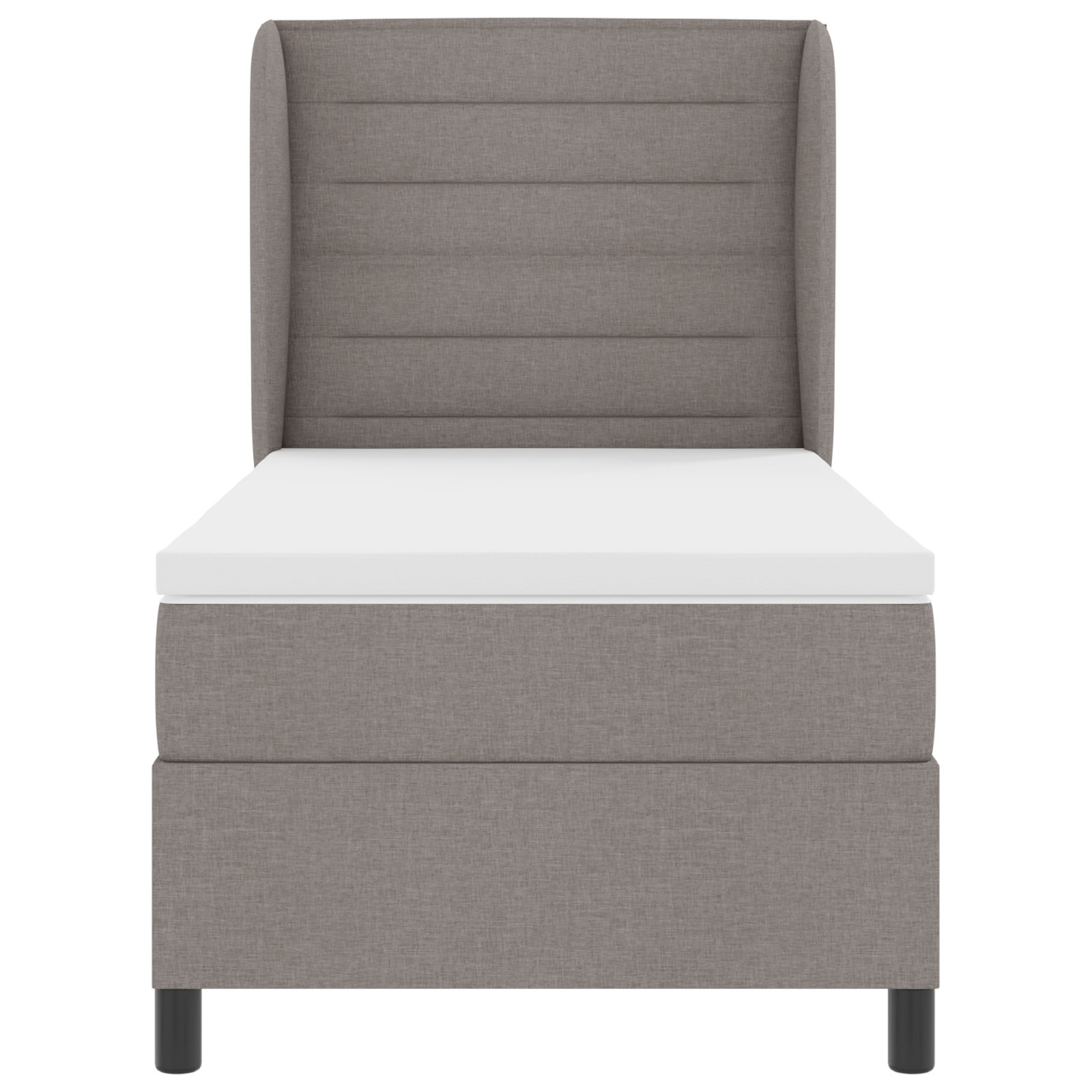 Boxspringbed met matras stof taupe 90x200 cm
