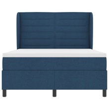 Boxspringbed met matras stof blauw 140x190 cm