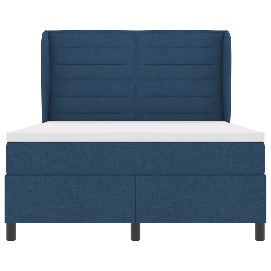 Boxspringbed met matras stof blauw 140x200 cm