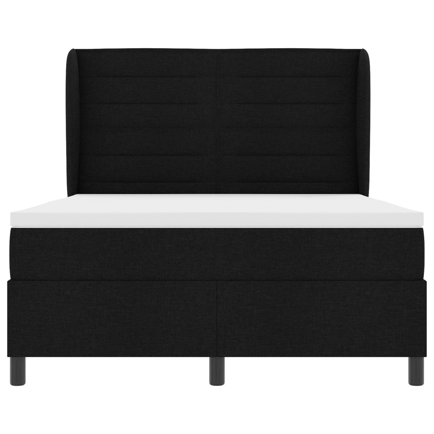 Boxspringbed met matras stof zwart 160x200 cm