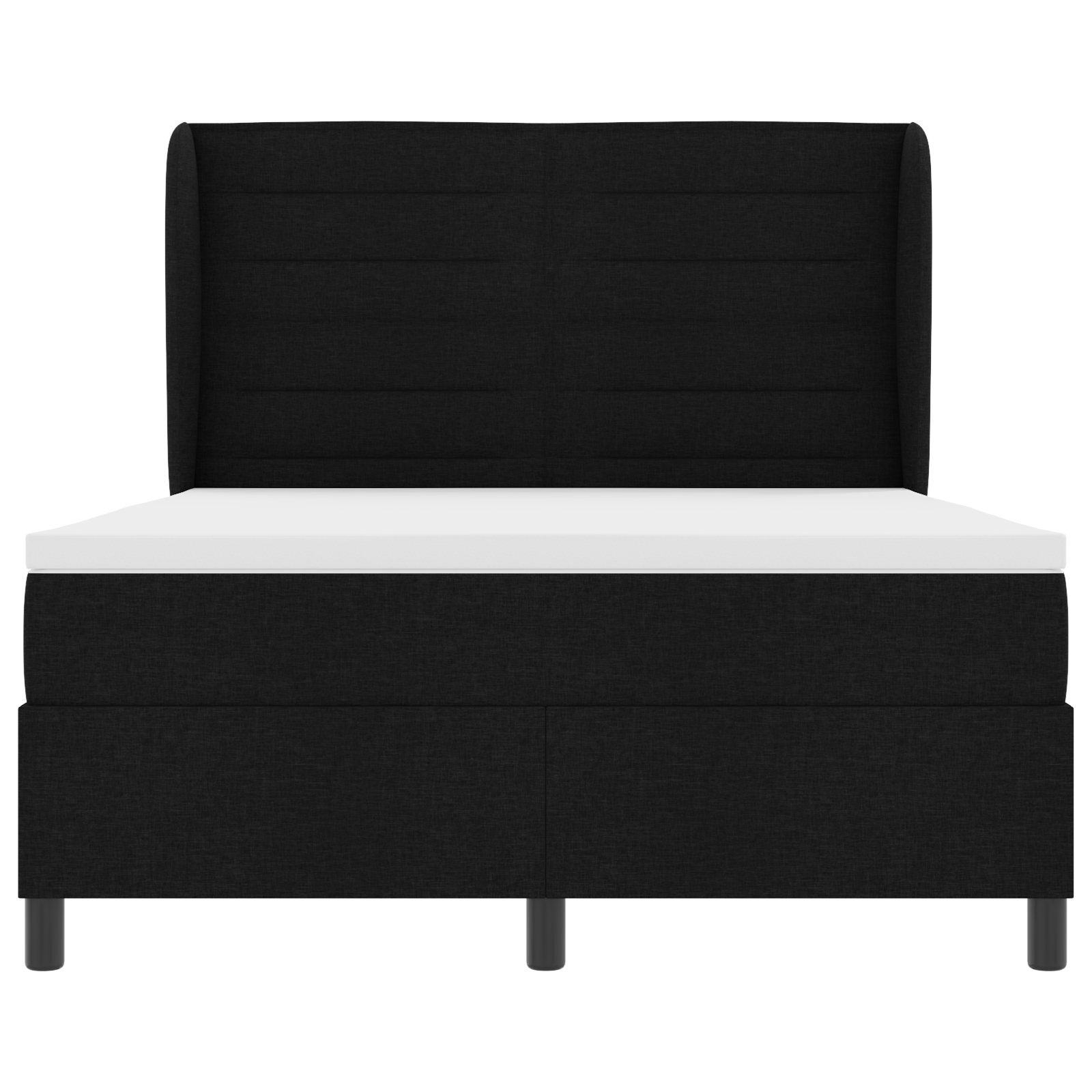 Boxspringbed met matras stof zwart 160x200 cm
