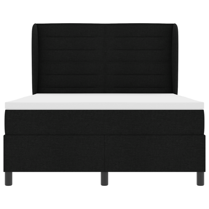Boxspringbed met matras stof zwart 160x200 cm