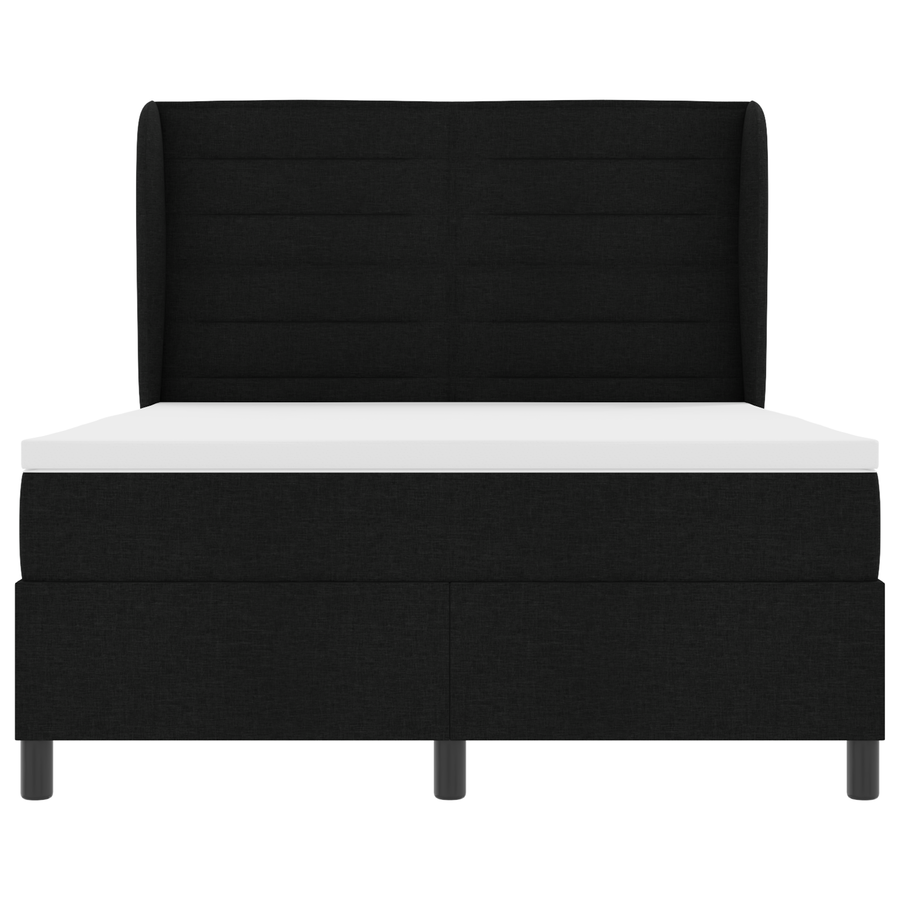 Boxspringbed met matras stof zwart 160x200 cm