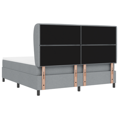 Boxspringbed met matras stof lichtgrijs 180x200 cm
