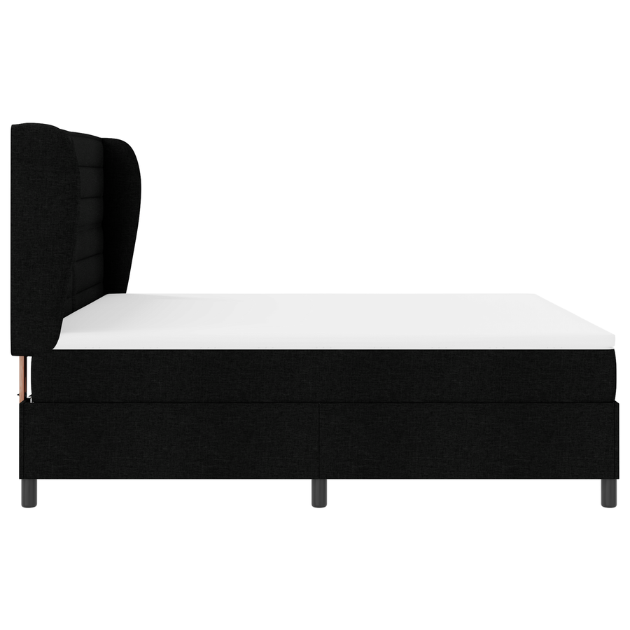 Boxspringbed met matras stof zwart 180x200 cm
