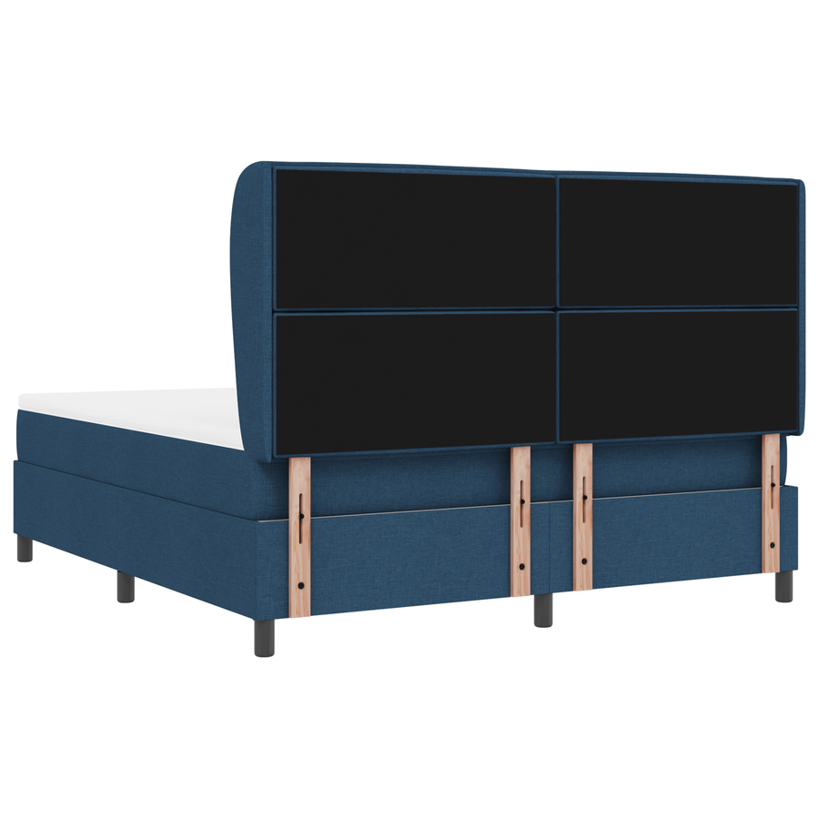 Boxspringbed met matras stof blauw 180x200 cm