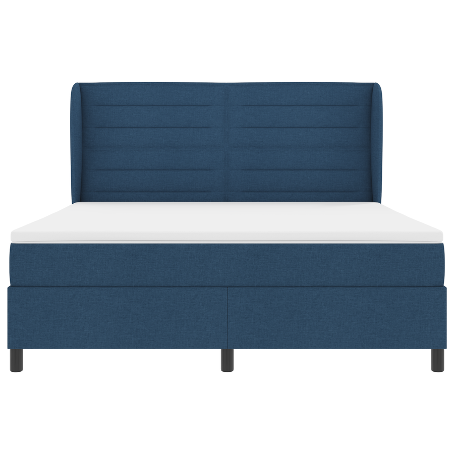 Boxspringbed met matras stof blauw 180x200 cm