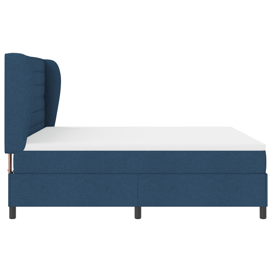 Boxspringbed met matras stof blauw 180x200 cm