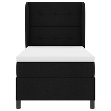 Boxspringbed met matras stof zwart 80x200 cm