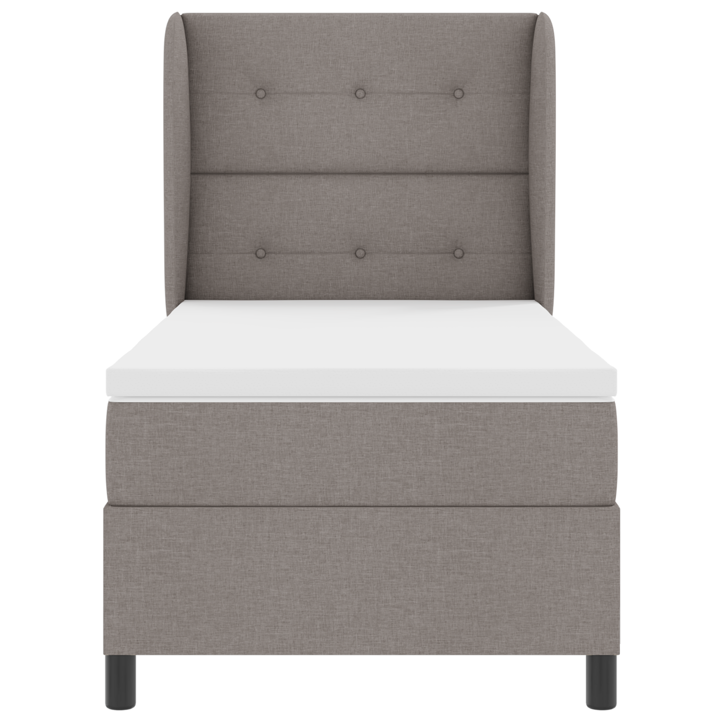 Boxspringbed met matras stof taupe 100x200 cm