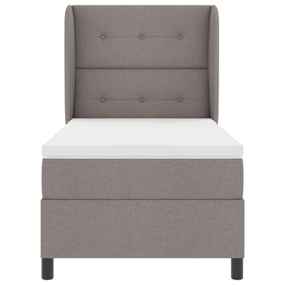 Boxspringbed met matras stof taupe 100x200 cm