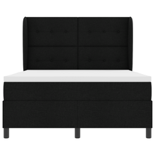 Boxspringbed met matras stof zwart 140x190 cm