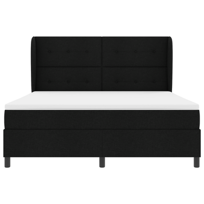 Boxspringbed met matras stof zwart 180x200 cm