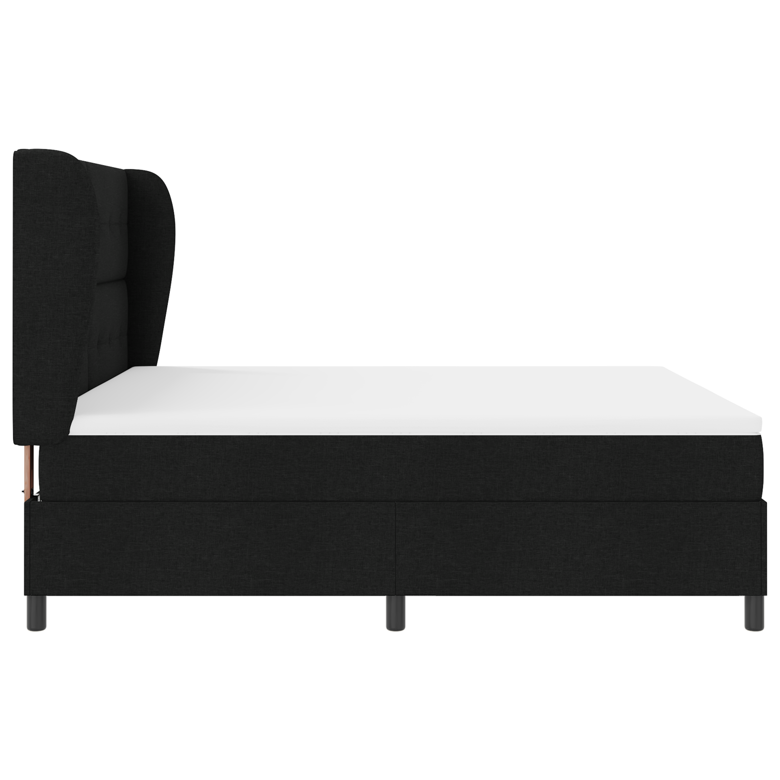 Boxspringbed met matras stof zwart 180x200 cm