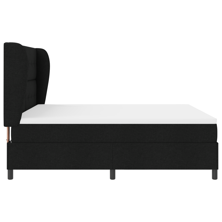 Boxspringbed met matras stof zwart 180x200 cm