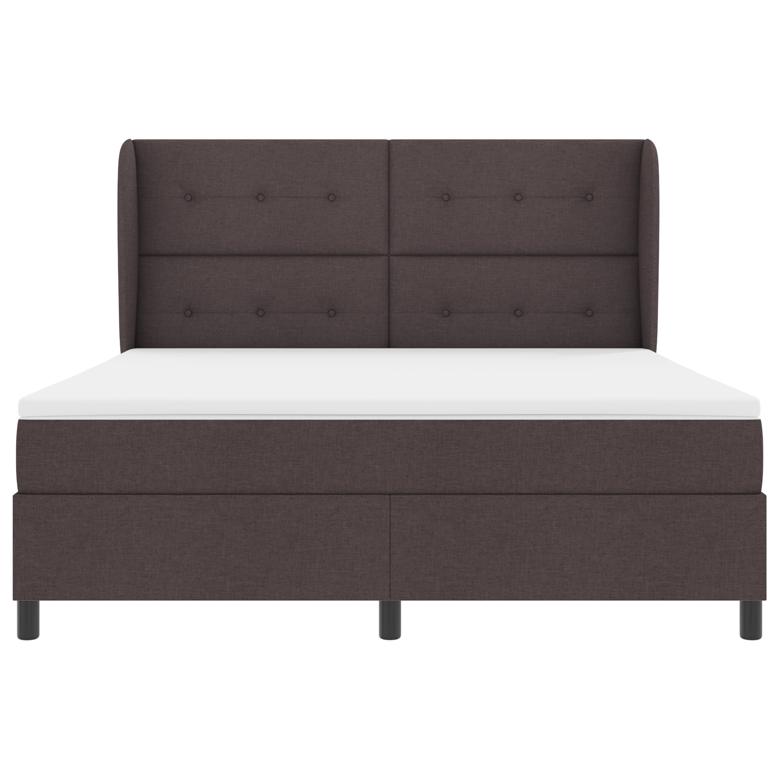 Boxspringbed met matras stof donkerbruin 180x200 cm