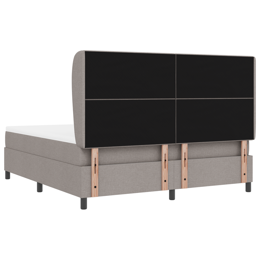 Boxspringbed met matras stof taupe 180x200 cm