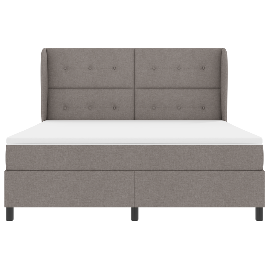 Boxspringbed met matras stof taupe 180x200 cm