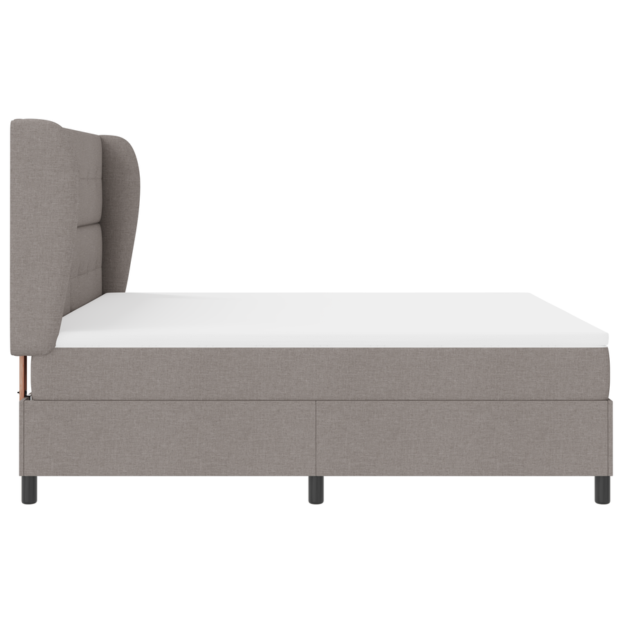 Boxspringbed met matras stof taupe 180x200 cm