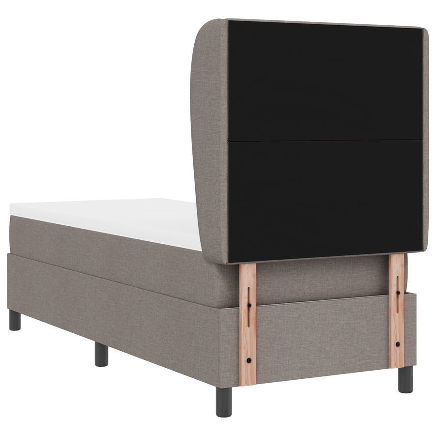 Boxspringbed met matras stof taupe 80x200 cm