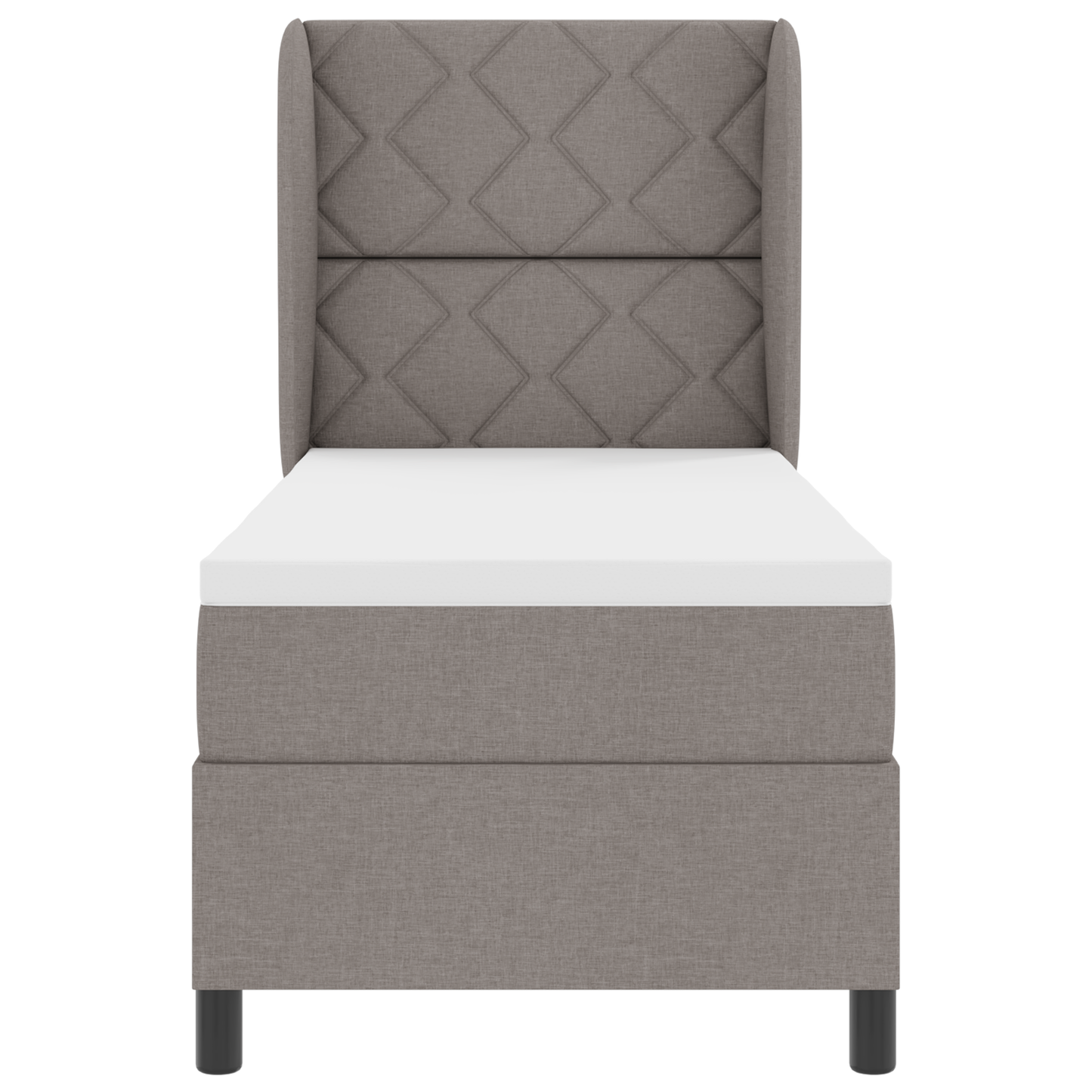 Boxspringbed met matras stof taupe 80x200 cm