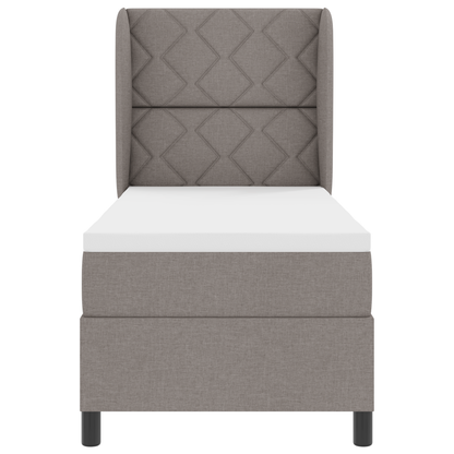 Boxspringbed met matras stof taupe 80x200 cm