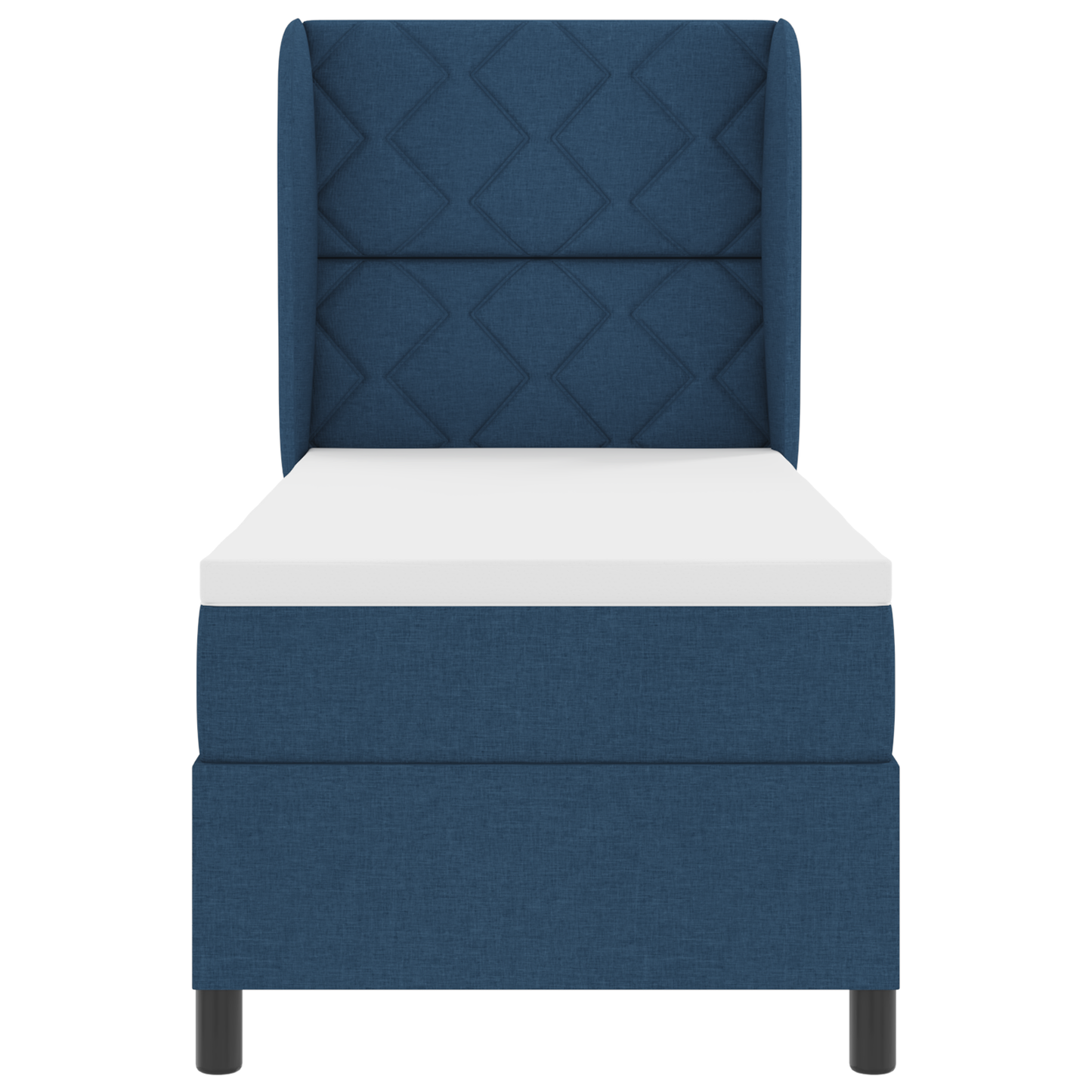 Boxspringbed met matras stof blauw 80x200 cm