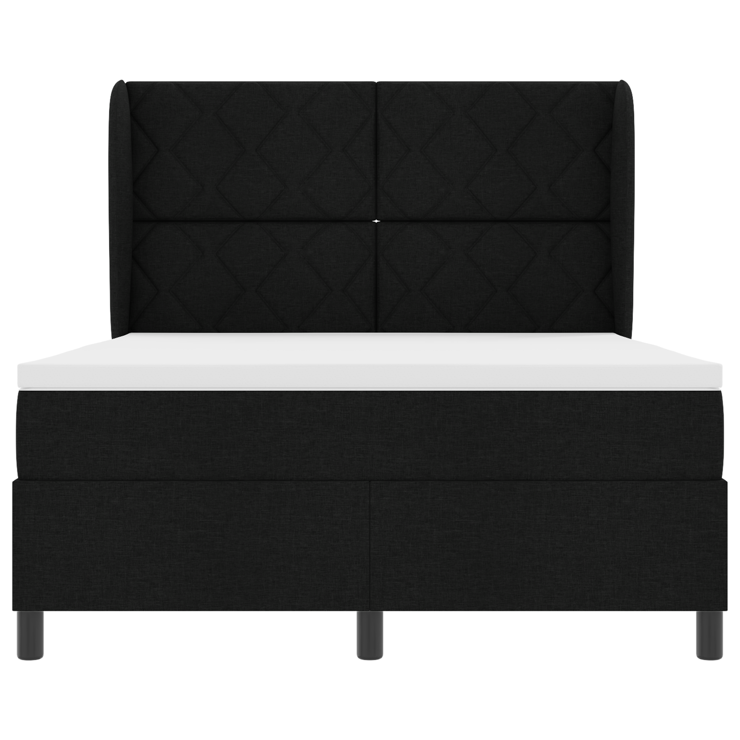 Boxspringbed met matras stof zwart 160x200 cm