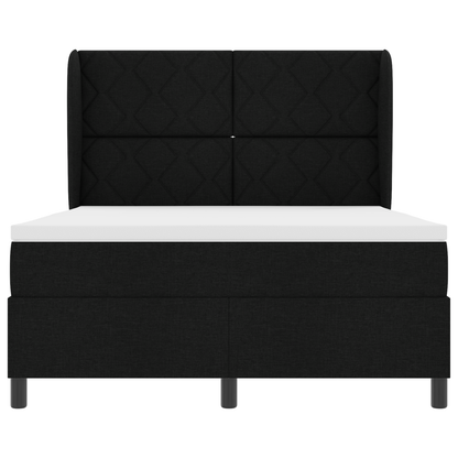 Boxspringbed met matras stof zwart 160x200 cm