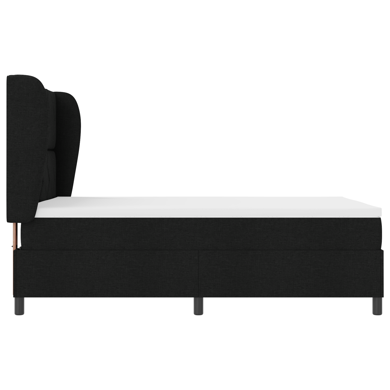 Boxspringbed met matras stof zwart 160x200 cm